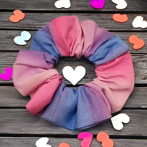 Cotton Candy Colorful Scrunchie - Picture 2 of 15
